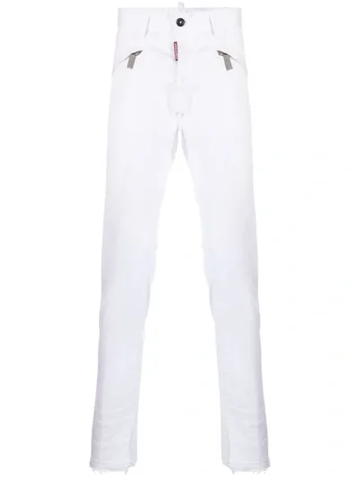 Dsquared2 Zip-pockets Trousers In White