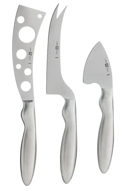 Zwilling 3-piece Cheese Knife Set In Stainless Steel