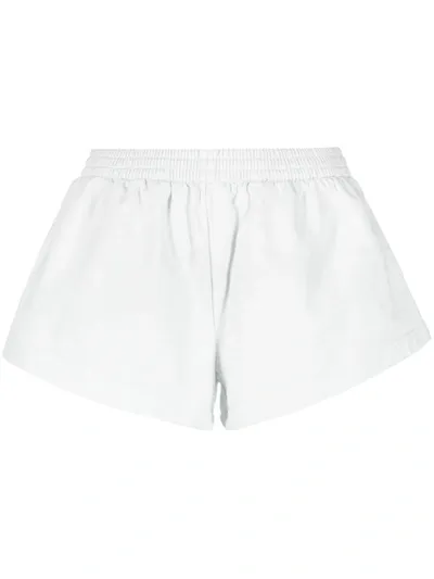 Balenciaga Flared Elasticated-waist Shorts In White