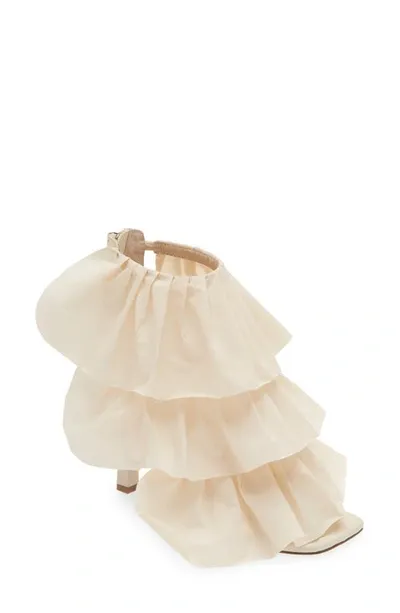 Cecelia New York Vinning Tiered Ruffle Sandal In Beige