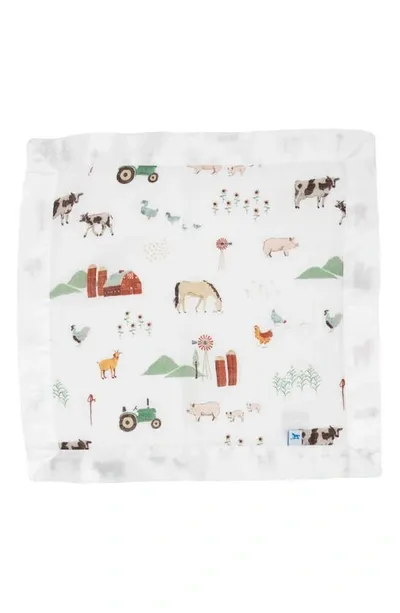 Little Unicorn Kids' 3-pack Print Cotton Muslin Blankets In Farmyard