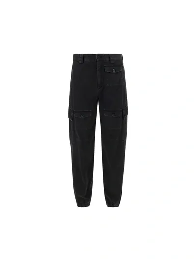 Dolce & Gabbana Cotton Cargo-trousers In Black