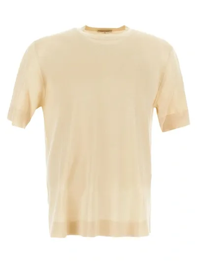 Pt Torino Cotton T-shirt In Beige