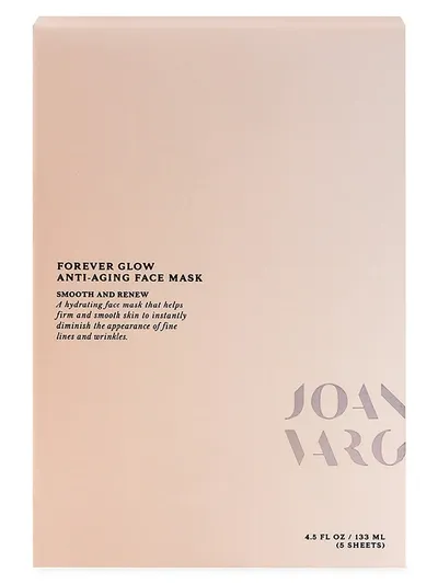 Joanna Vargas Forever Glow Anti-aging 5-sheet Face Mask Set In White