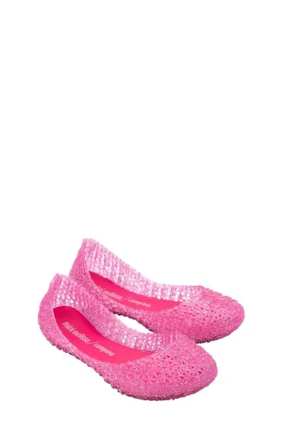 Mini Melissa Kids' Campana Round-toe Ballerinas In Pink