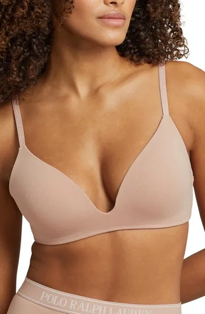 Polo Ralph Lauren Wireless Plunge Bra - 100% Exclusive In Clay