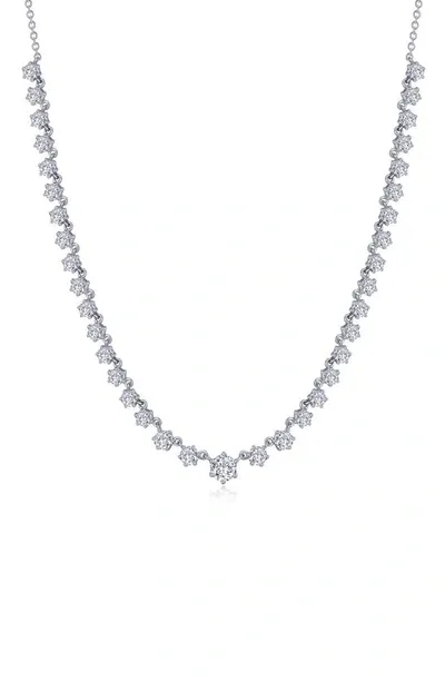 Lafonn Simulated Diamond Tennis Necklace In White