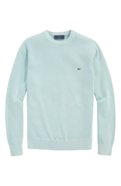 Vineyard Vines Solid Crewneck Sweater In Crystal Blue