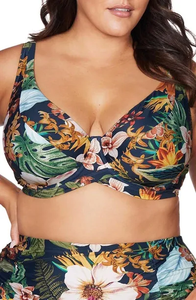 Artesands Into The Saltu Goya Underwire E- & F-cup Bikini Top In Navy