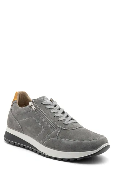 Ara Murray Zip Sneaker In Grey Suede