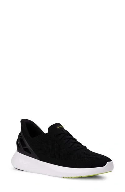 Kizik Athens Hands-free Knit Sneaker In Black