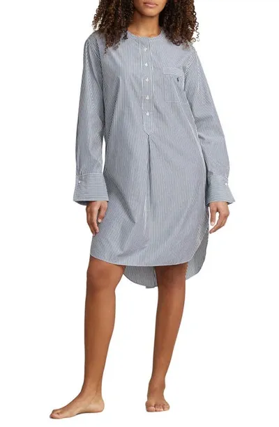 Polo Ralph Lauren Cotton Poplin Tunic Sleepshirt In Cabana Stripe