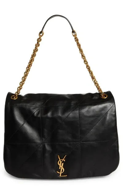 Saint Laurent Jamie 4.3 Patchwork Leather Tote In Nero