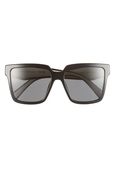 Prada 56mm Square Sunglasses In Black