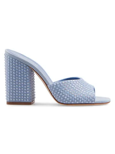 Paris Texas Mules Holly Anja In Blue Opal