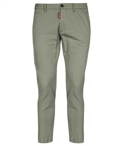 Dsquared2 Cotton Chino Trousers In Green