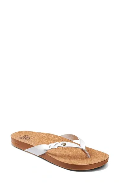 Reef Cushion Twist Court Flip Flop In White