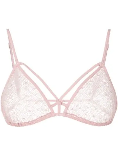 Marlies Dekkers Seduction Cutout-detail Lace Bralette In Pink