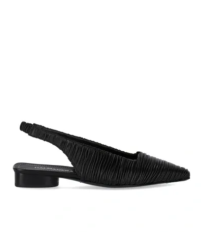 Halmanera Fold Black Slingback Ballet Flat Shoe