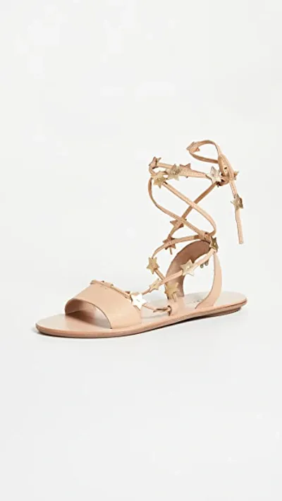 Loeffler Randall Starla Ankle Wrap Sandals In Wheat & Gold