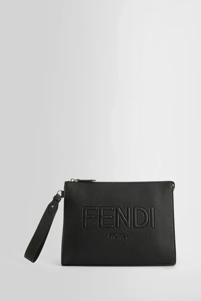 Fendi Man Black Clutches & Pouches