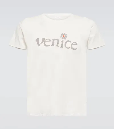 Erl Unisex Venice Tshirt Knit In White