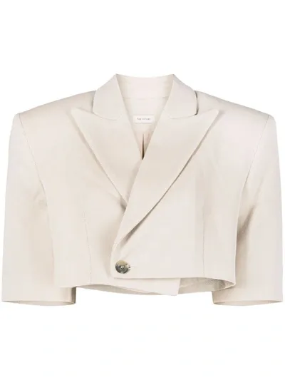 The Mannei Wjosa Wool, Silk, And Linen Blazer In Grey