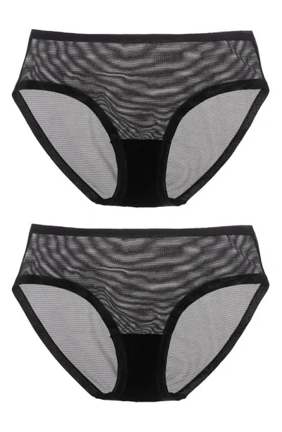 Eby 2-pack Sheer Panties In Black