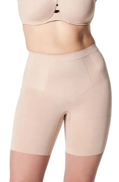 Spanx Power Conceal-her High-waisted Mid-thigh Shorts In Soft Nude- Nude 01