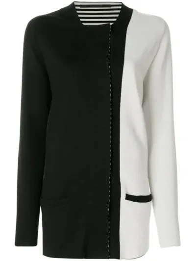 Haider Ackermann Colour Block Cardigan In Black