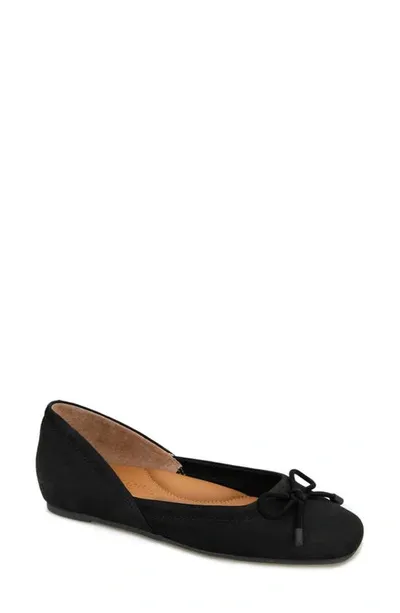 Gentle Souls By Kenneth Cole Sailor Flat In Black Nubuck