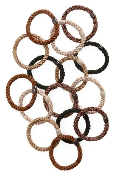 L Erickson L. Erickson Grab & Go 15-pack Braided Ponytail Holders In Daytime Metallic