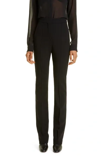 Max Mara Lari Pleated Straight-leg Trouser Pants In Black