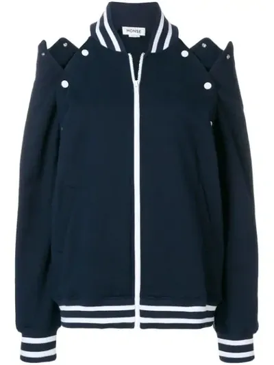 Monse Snap Sleeve Track Jacket In Blue