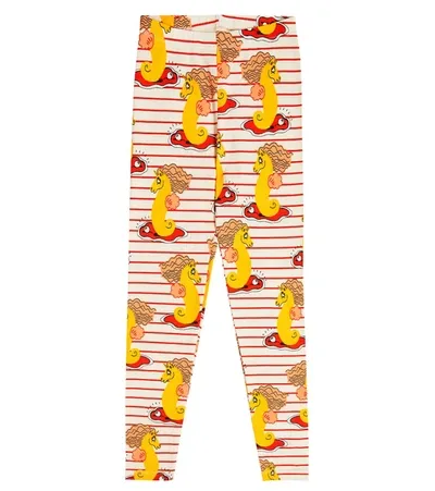 Mini Rodini Printed Leggings In Red