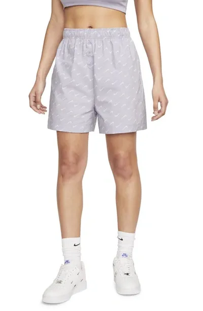 Nike Women's  Sportswear Everyday Modern High-waisted Woven Shorts In Purple