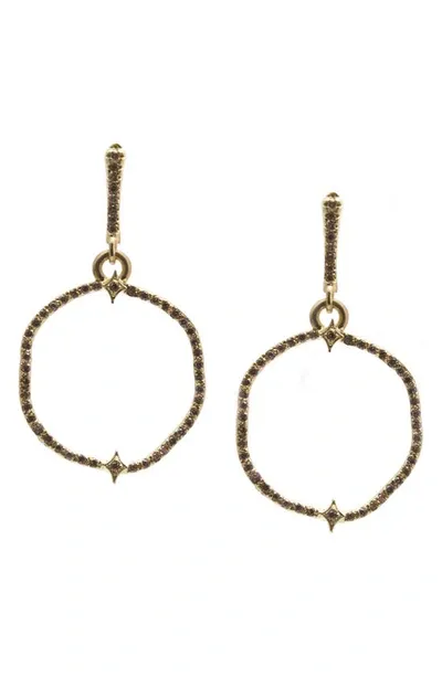 Armenta Women's Sueno 18k Gold & Champagne Diamond Organic Drop Earrings