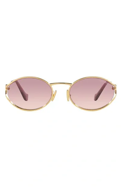 Miu Miu 54mm Gradient Oval Sunglasses In Gold