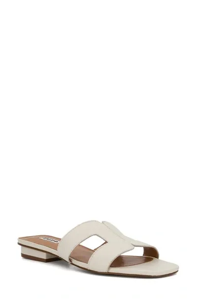 Dune London Loupe Slide Sandal In White