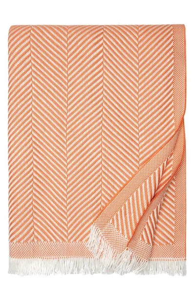 Sferra Costa Cotton Throw In Peach