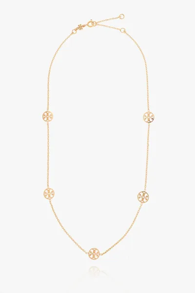 Tory Burch Miller Logo Detailed Necklace In Gold