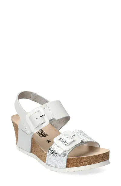 Mephisto Lissia Wedge Sandal In Silver