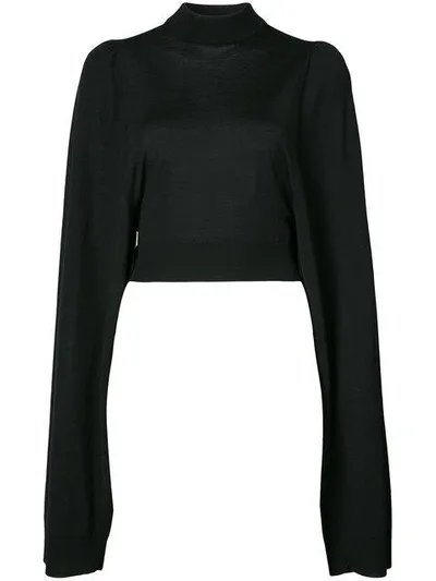 Vera Wang Classic Long-sleeve Sweater In Black