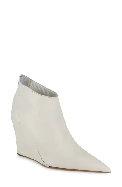 Zigi Elina Pointed Toe Bootie In Bone Leather