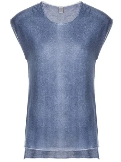 Eleventy Fine Knit T-shirt In Blue