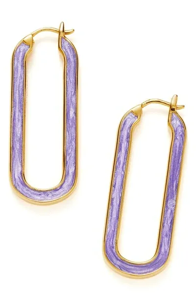 Missoma Enamel Haze Large Hoop Earrings In Gold