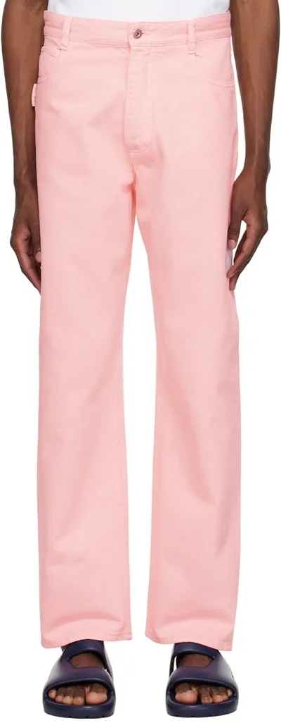 Bottega Veneta Washed Coloured Wide Leg Denim In Camelia