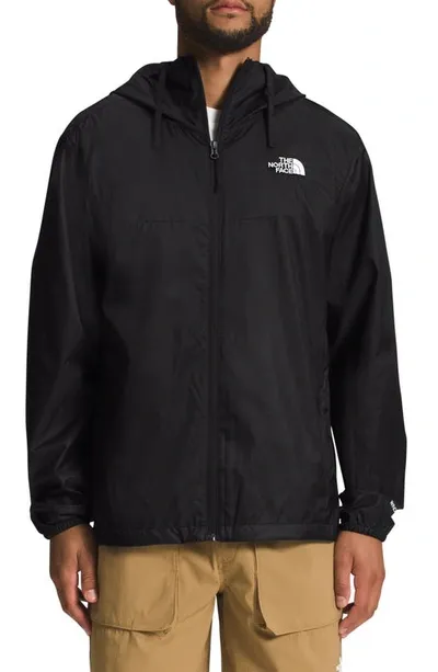 The North Face Kids' Cyclone 3 Windwall Packable Water Resistant Jacket In Black