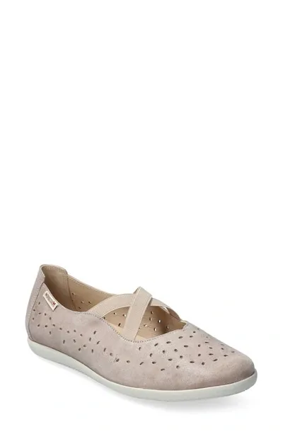 Mephisto Karla Perforated Slip-on Shoe In Light Taupe