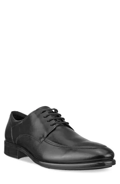 Ecco Citytray Apron Toe Derby In Black